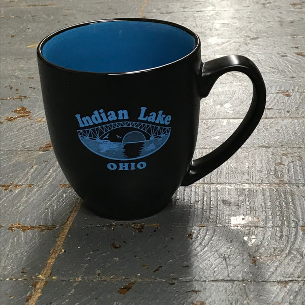 Standard Coffee Cup Mug Indian Lake Ohio Bridge Black Sky Blue 