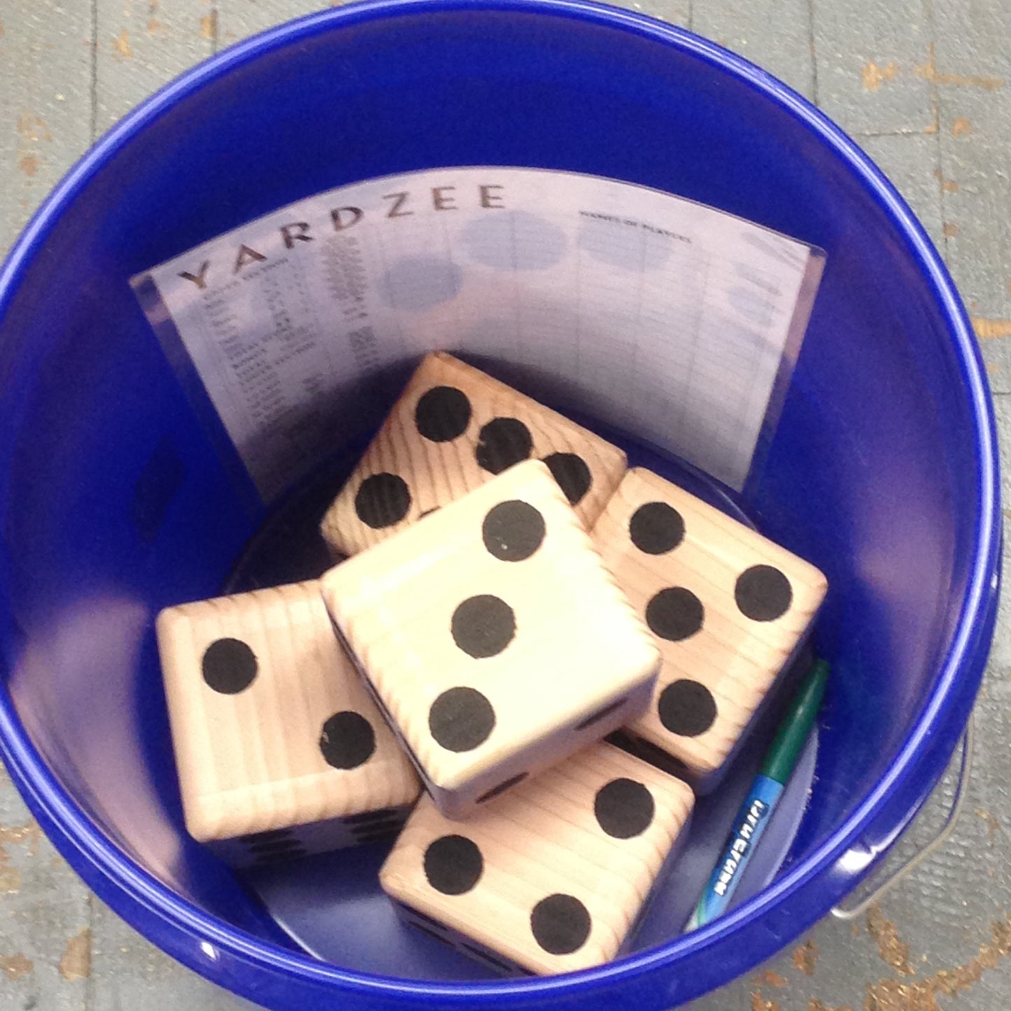 Classic Yahtzee Yardzee Outdoor Dice Game