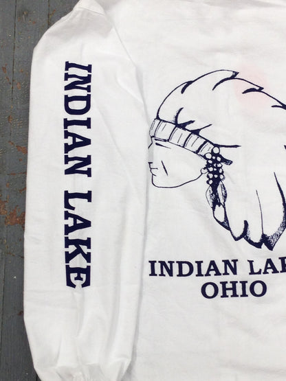 Indian Lake Ohio Hood Windbreaker Jacket Left Arm