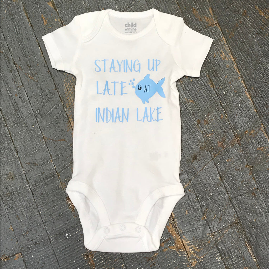 Staying Up Late at Indian Lake Personalized Onesie Bodysuit One Piece ...