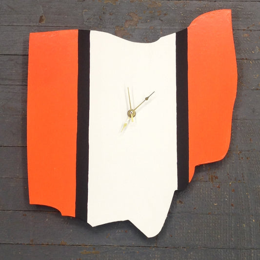 State of Ohio Hand Crafted 13" Cincinnati Bengals NFL Football Clock