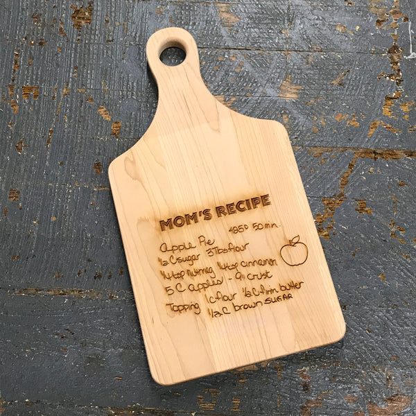 Custom Engraved Wood Recipe Cutting Board