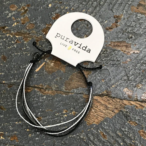 Puravida Live Free Pura Vida Bracelet Black/Grey/White