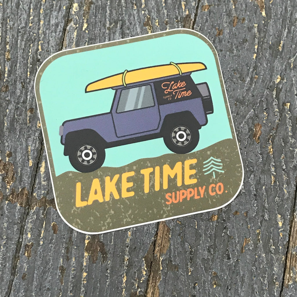 Lake Time Supply Co Sticker Decal Lake Time Jeep