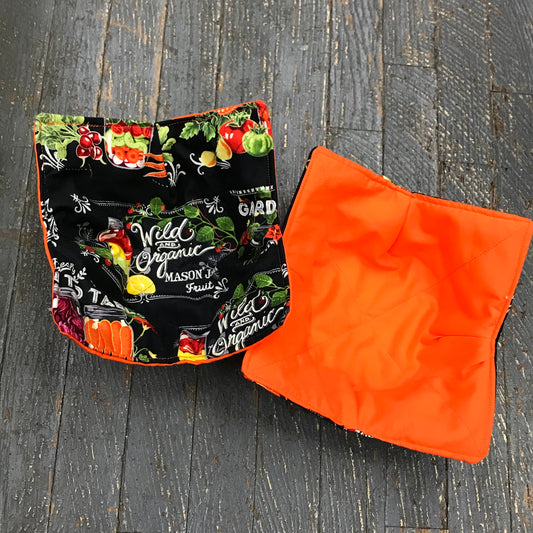 Handmade Fabric Cloth Microwave Bowl Coozie Hot Cold Pad Holder Wild Organic Mason Jar