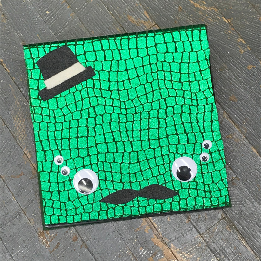 Monster Binder Notebook by Courtney Lynn Green Fish Scale Top Hat Mustache