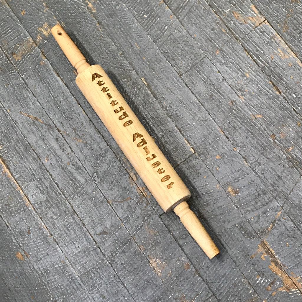 Wooden Engraved Kitchen Utensil Rolling Pin Attitude Adjuster