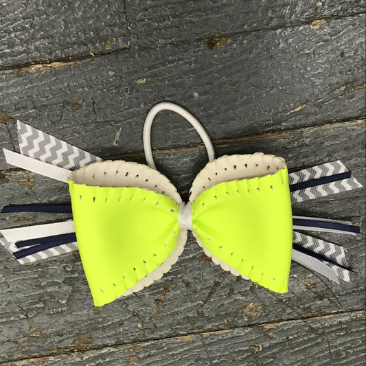 Handmade Softball Pony Tail Hair Band Bows Assorted Colors