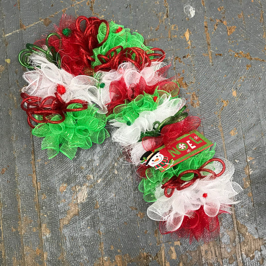 Candy Cane Christmas Holiday Wreath Door Hanger