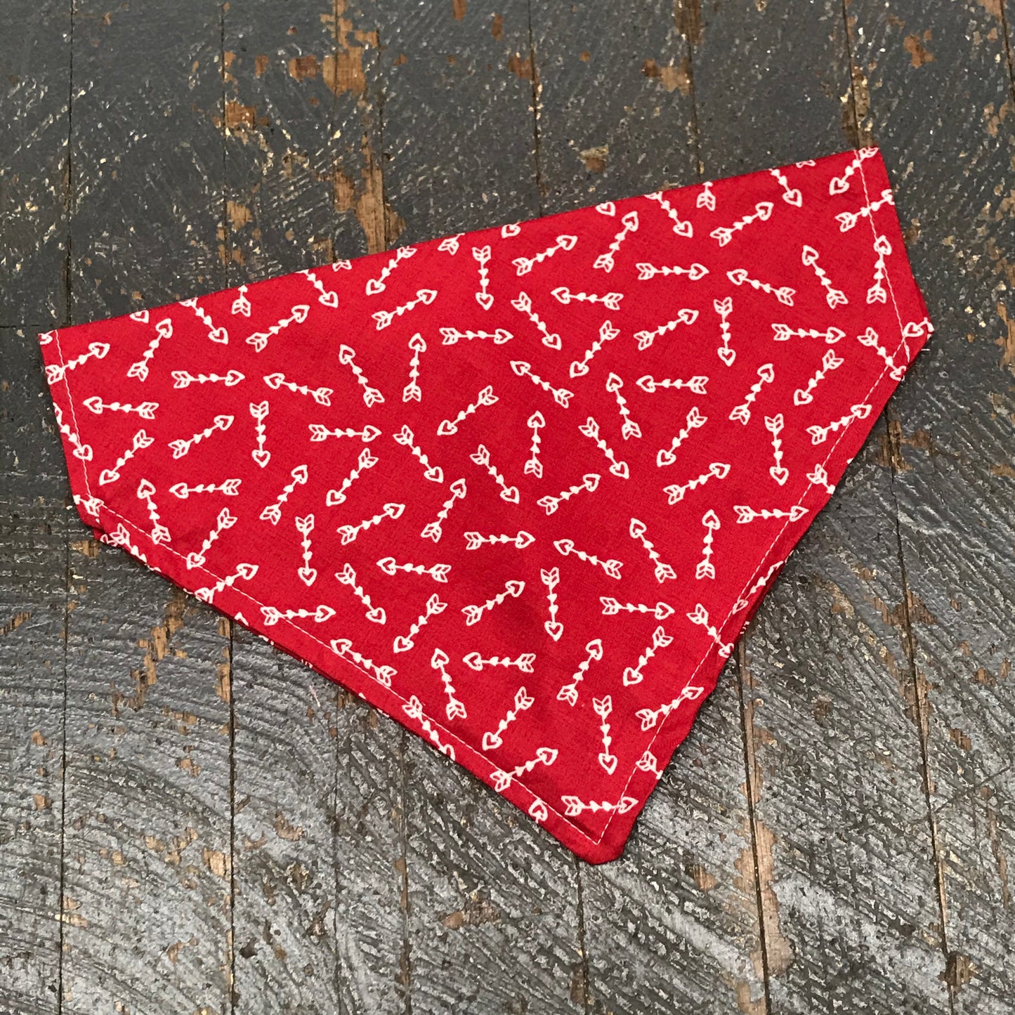 Red Cupid Arrow Love Dog Collar Pet Bandanna Neck Scarf Large