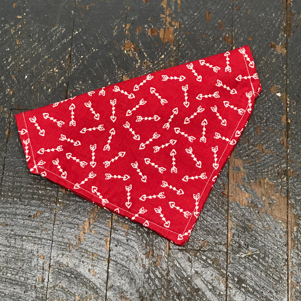 Red Cupid Arrow Love Dog Collar Pet Bandanna Neck Scarf Medium