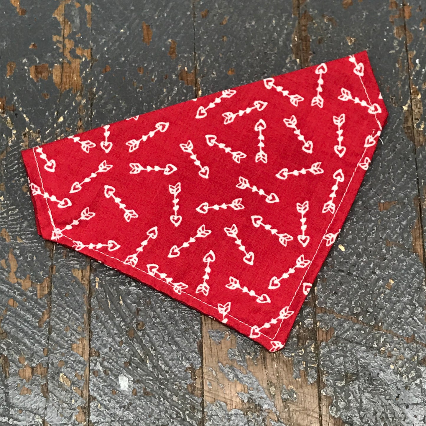 Red Cupid Arrow Love Dog Collar Pet Bandanna Neck Scarf Small