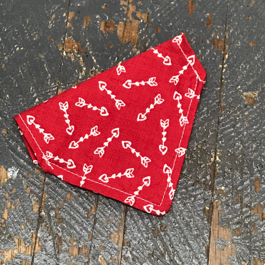 Red Cupid Arrow Love Dog Collar Pet Bandanna Neck Scarf X-Small