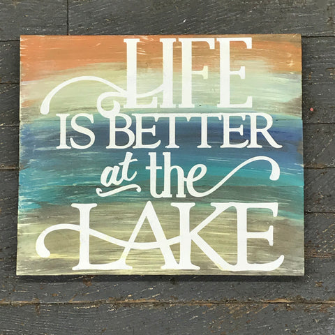 Wood Pallet Life is Better at the Lake Sign Wall Hanger Door Decor