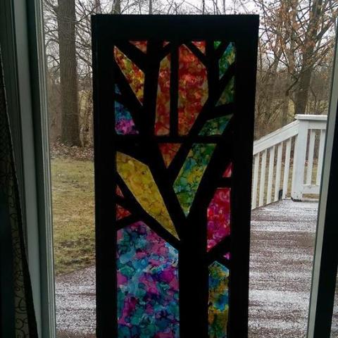 Stain Glass Window Painting at The Depot 