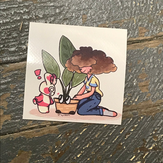 Magnet Courtney Lynn Corgi Squibbells Friends Planting Tree