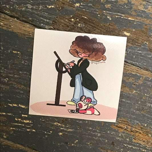 Magnet Courtney Lynn Corgi Squibbells Friends Drawing Art