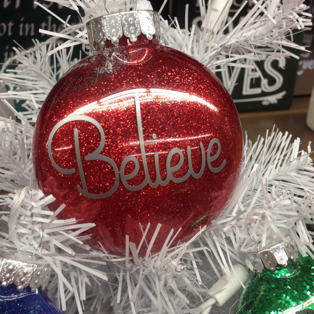 Holiday Christmas Tree Ornament Believe 