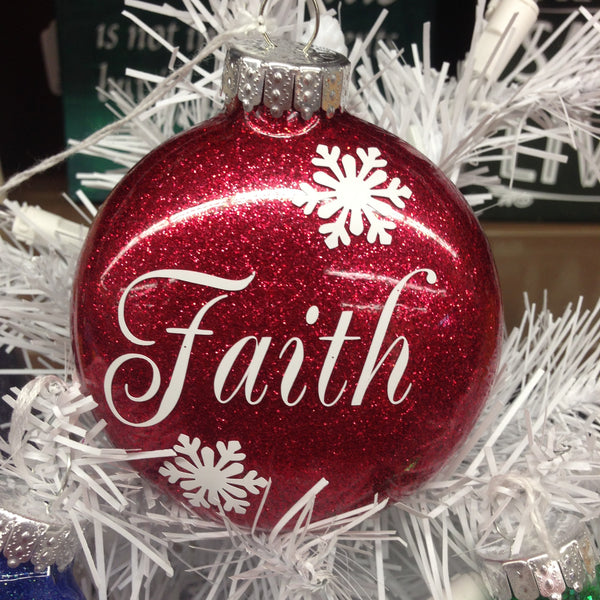 Holiday Christmas Tree Ornament FAITH