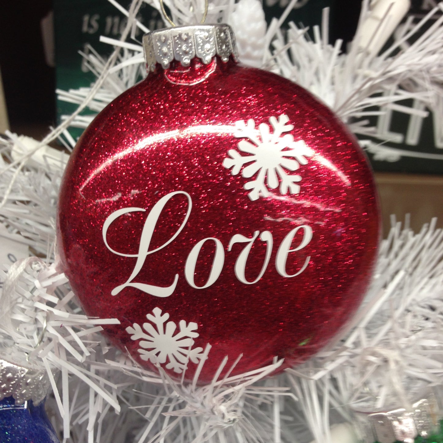 Holiday Christmas Tree Ornament LOVE