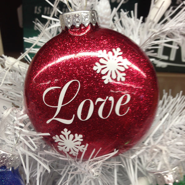 Holiday Christmas Tree Ornament LOVE