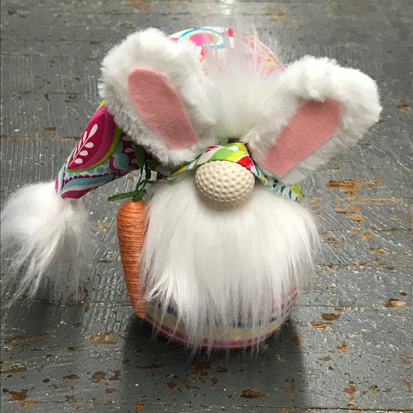 Gnome Holiday Easter Bunny Rabbit Ears Carrot Slouch Hat