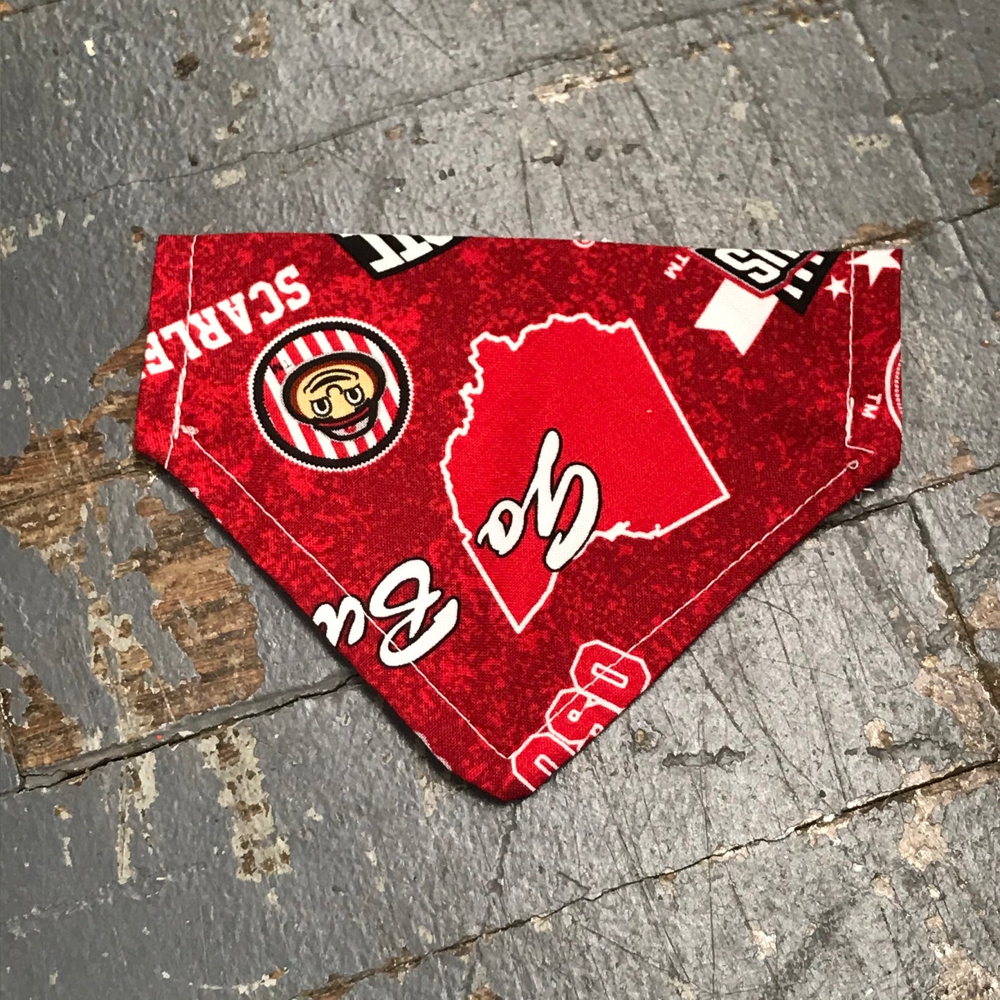 Ohio State Buckeyes OSU Dog Collar Pet Bandanna Neck Scarf X-Small