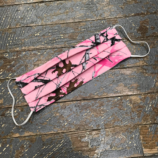 Pink Timber Realtree Camo Handmade Cotton Cloth Face Mask Reversible Reusable
