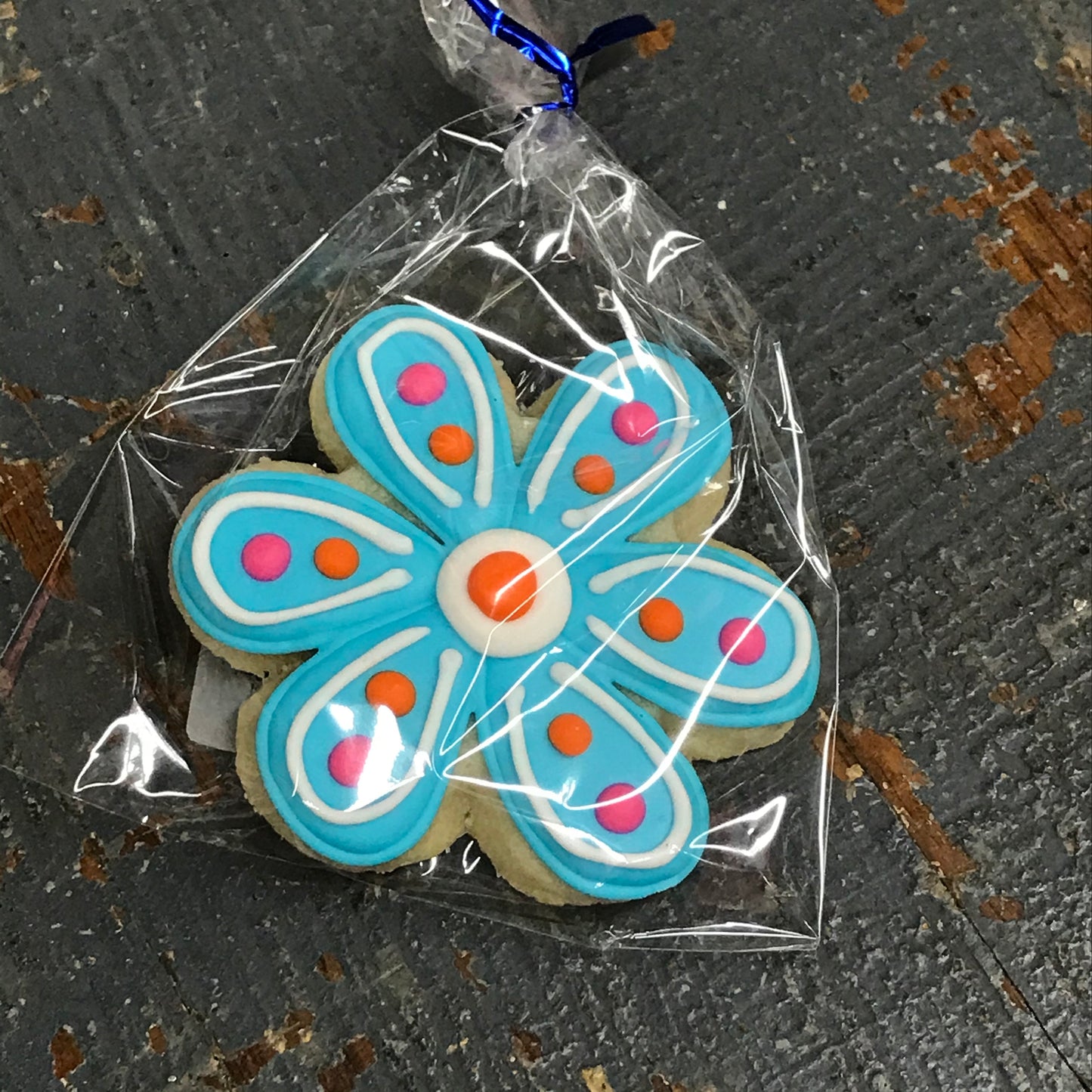 Laurie's Sweet Treats Cookie Daisy Flower Blue