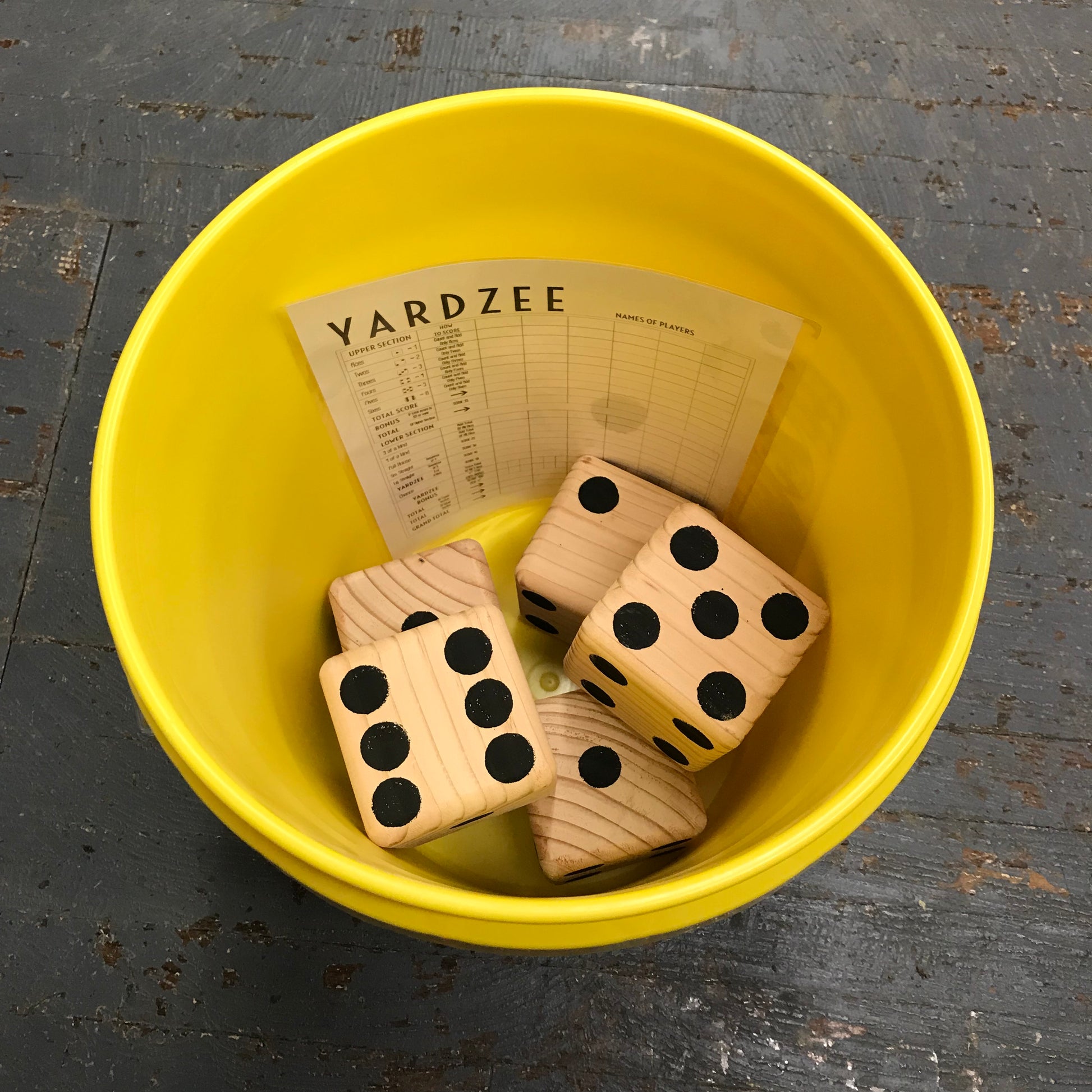 Classic Yahtzee Yardzee Outdoor Dice Game