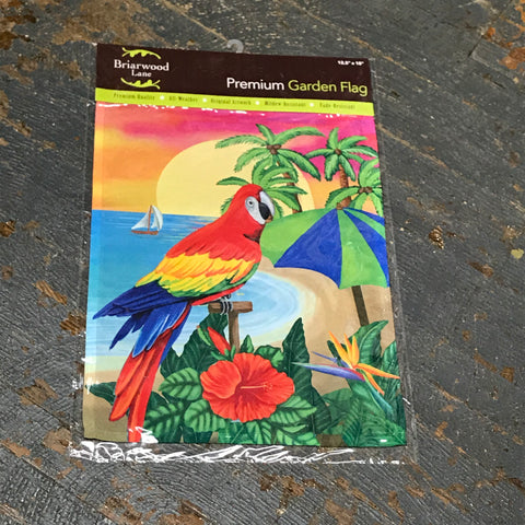Paradise Sunset Parrot Garden Flag