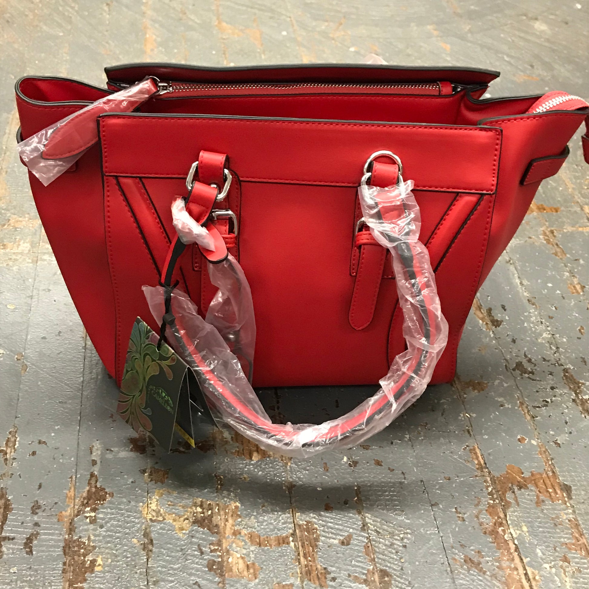 Concealed Carry Purse Tote Red Leather Aphaea Cameleon