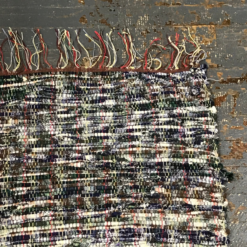 #184 Scottish Plaid Rag Weaved Table Runner Rug by Morgan