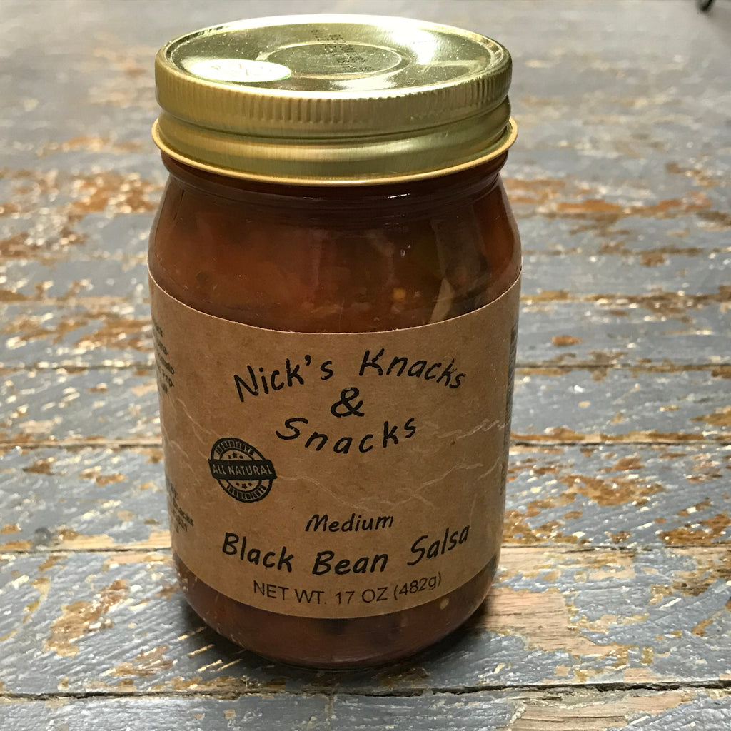 Nicks Snacks All Natural Medium Black Bean Salsa