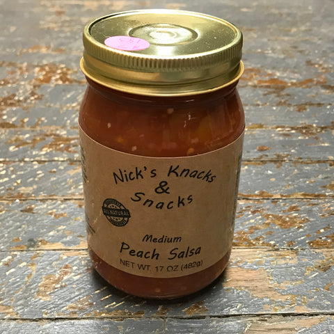 Nicks Snacks All Natural Medium Peach Salsa