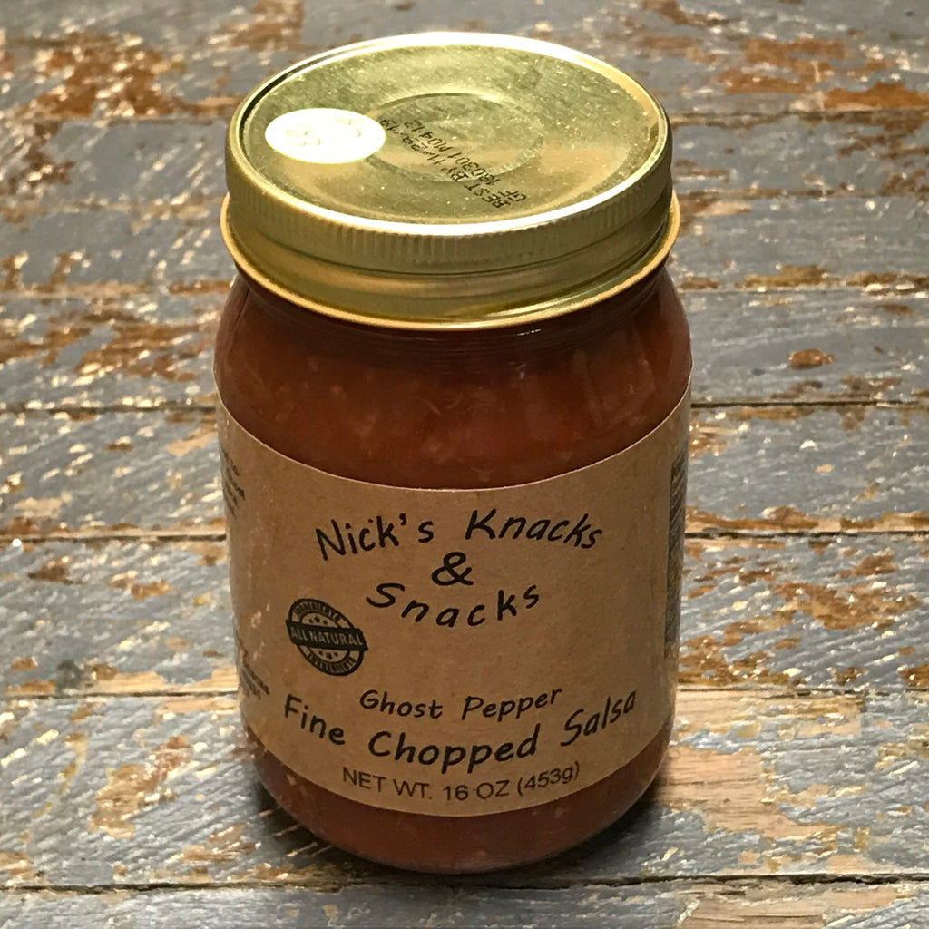 Nicks Snacks All Natural Ghost Pepper Fine Chopped Salsa