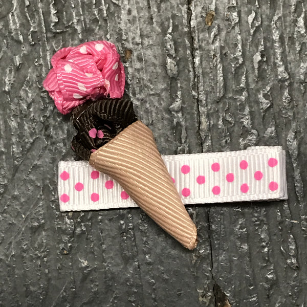Hair Clip Ribbon Sculpture Headband Bow Holiday Birthday Ice Cream