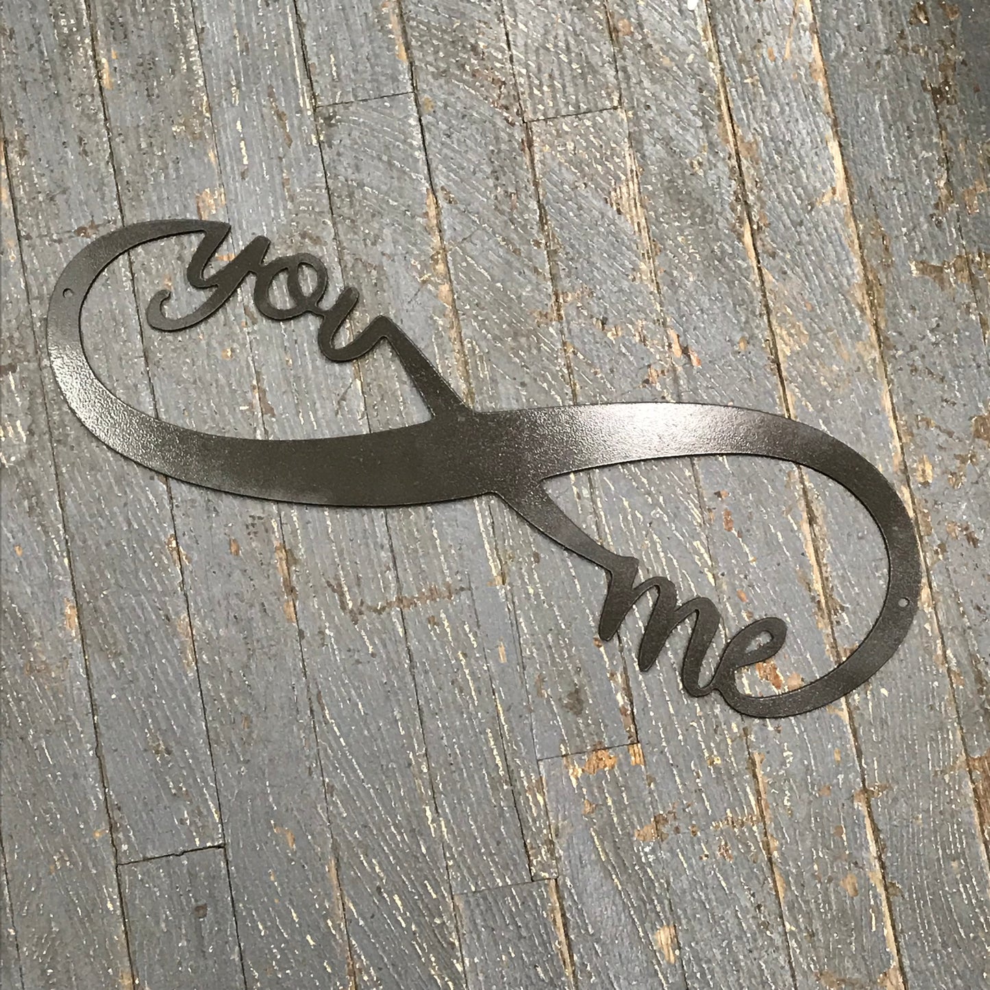 You Me Infinity Word Metal Sign Wall Hanger