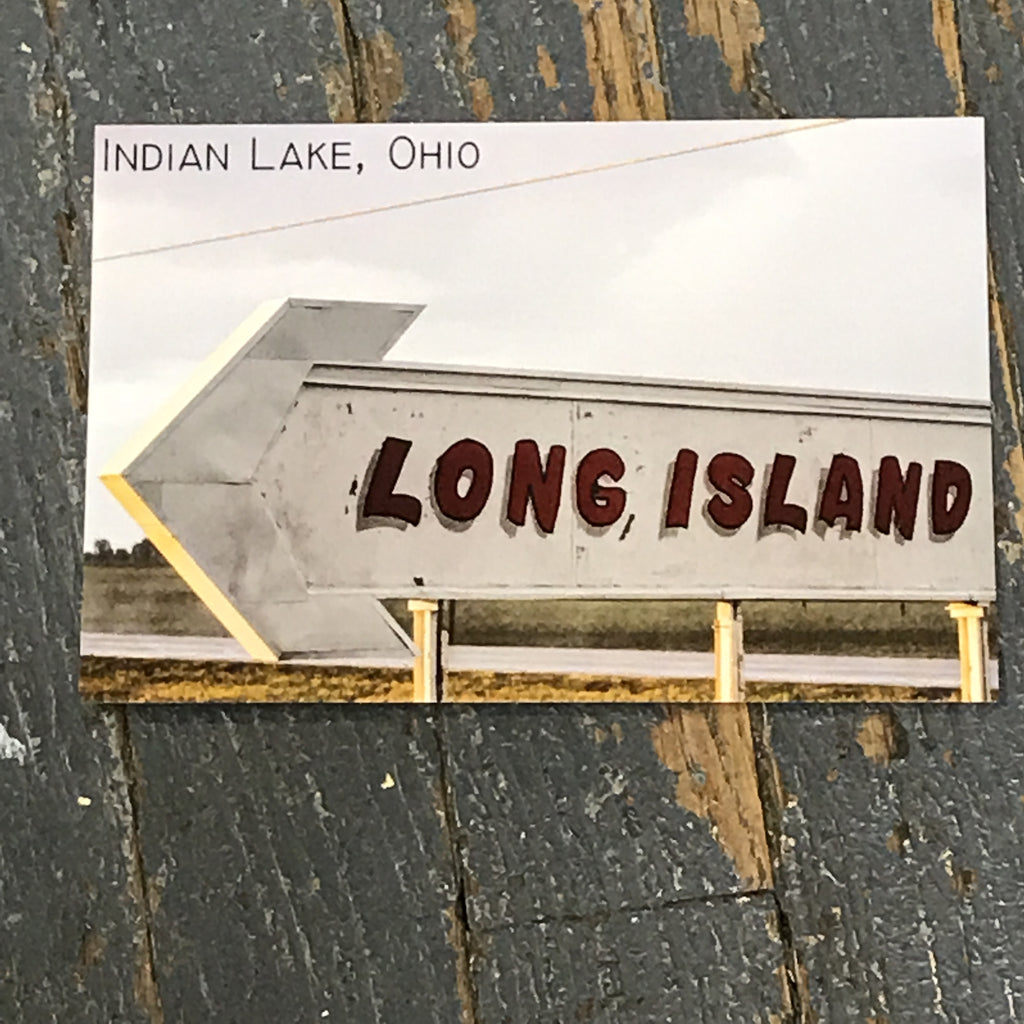 Indian Lake Post Card Long Island Arrow