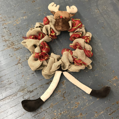 Rudolph the Red Nose Reindeer Christmas Holiday Wreath Door Hanger