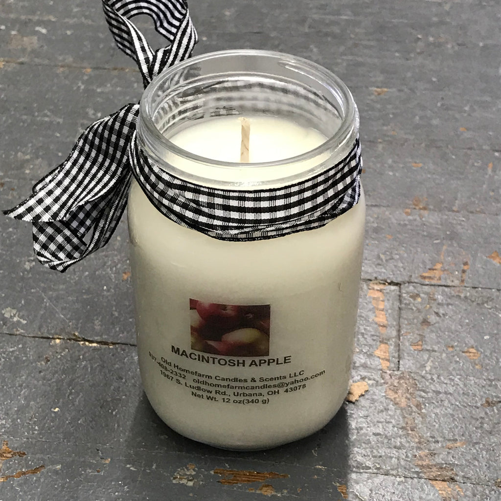 MacInstosh Apple Old Homefarm Mason Jar Soy Candle