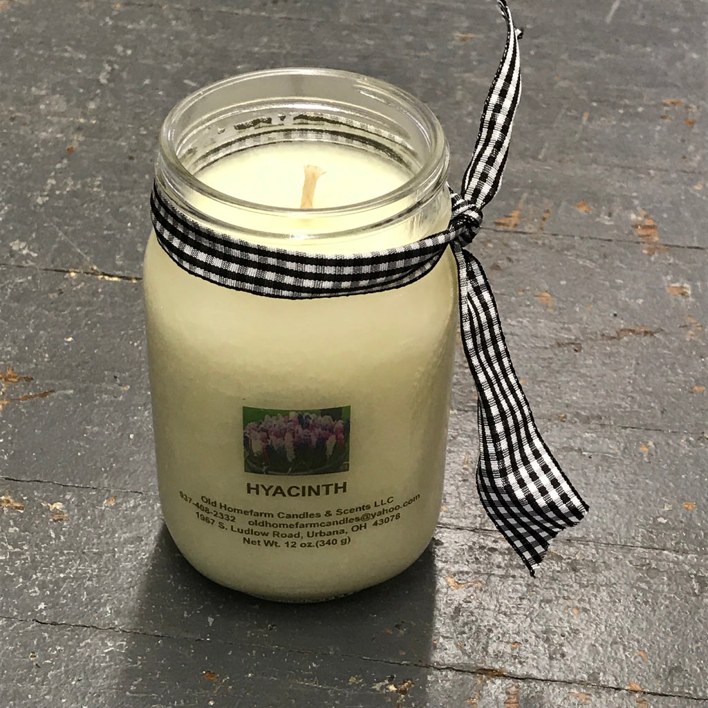 Hyacinth Old Homefarm Mason Jar Soy Candle
