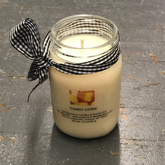 Candy Corn Old Homefarm Mason Jar Soy Candle