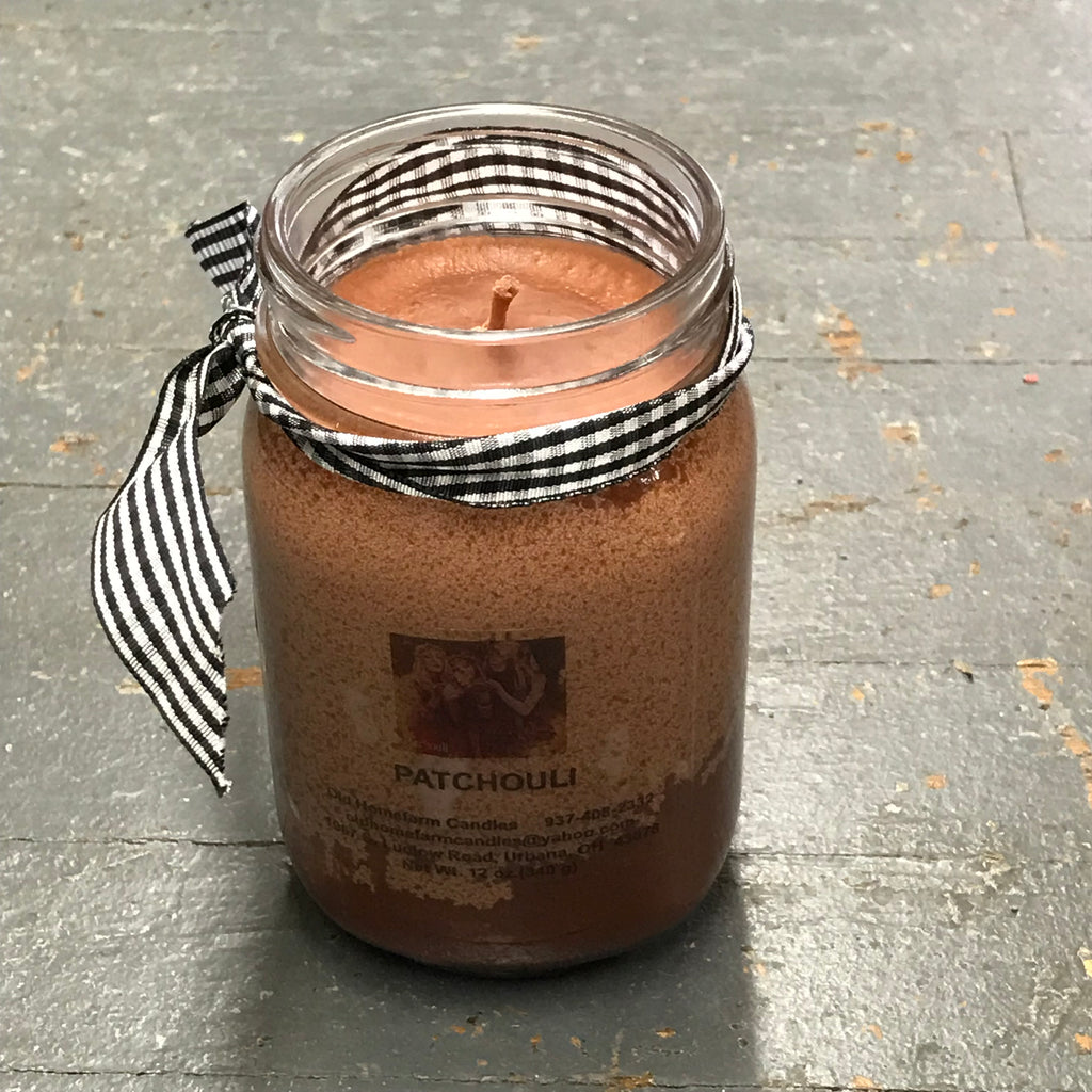 Patchouli Old Homefarm Mason Jar Soy Candle