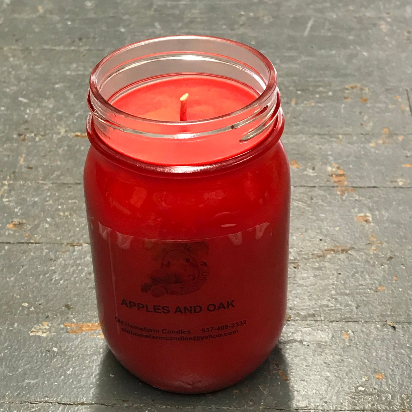 Apples Oak Old Homefarm Mason Jar Soy Candle