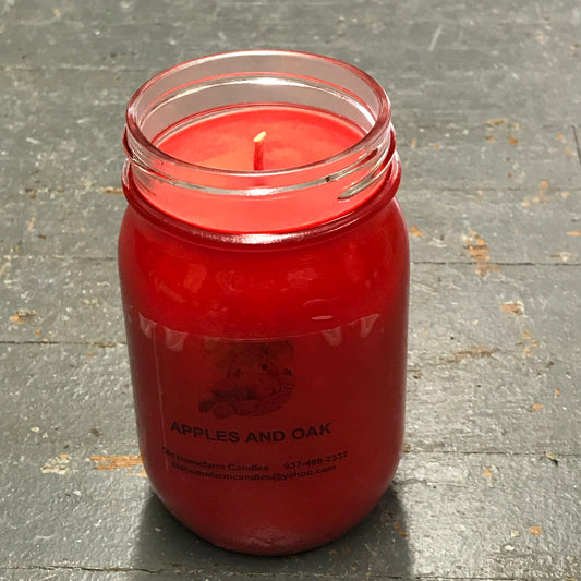 Apples Oak Old Homefarm Mason Jar Soy Candle