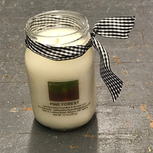 Pine Forest Old Homefarm Mason Jar Soy Candle