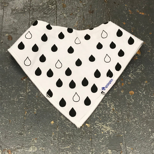Infant Toddler Baby Bandana Drool Bib Black White