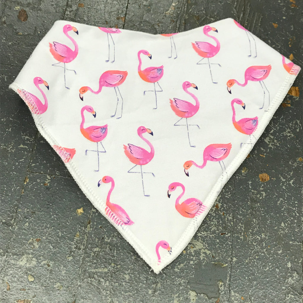 Infant Toddler Baby Bandana Drool Bib Pink Flamingo