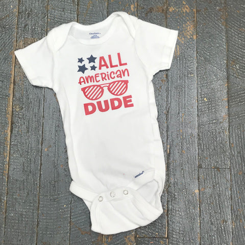 All American Dude Personalized Onesie Bodysuit One Piece Newborn Infant Toddler Outfit